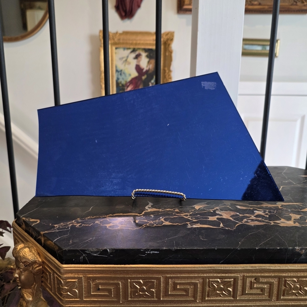 Blue Geometric Panel